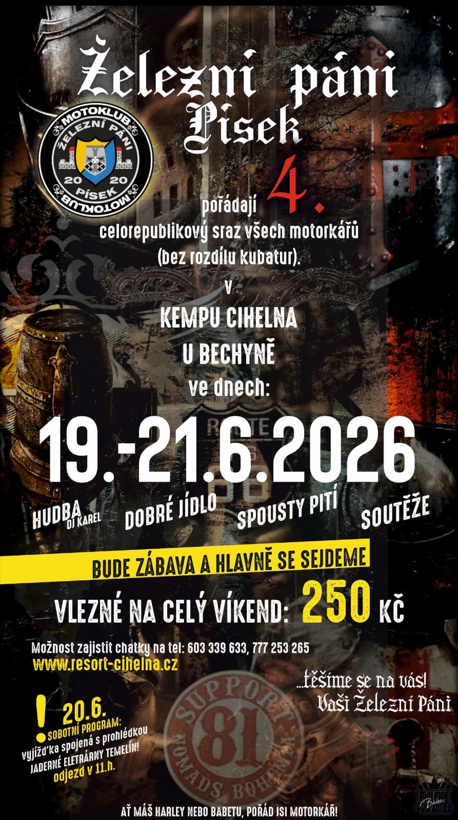 Plakát — Celorepublikový sraz motorkářů